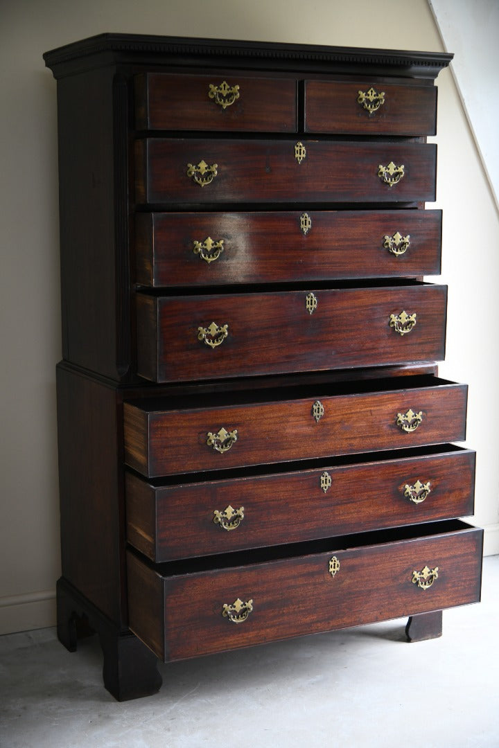 Mahogany Georgian Chest on Chest