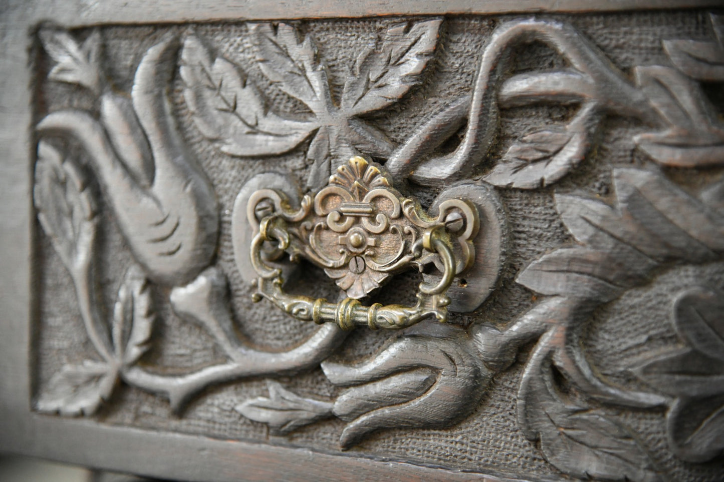 Victorian Carved Oak Chest of Drawers