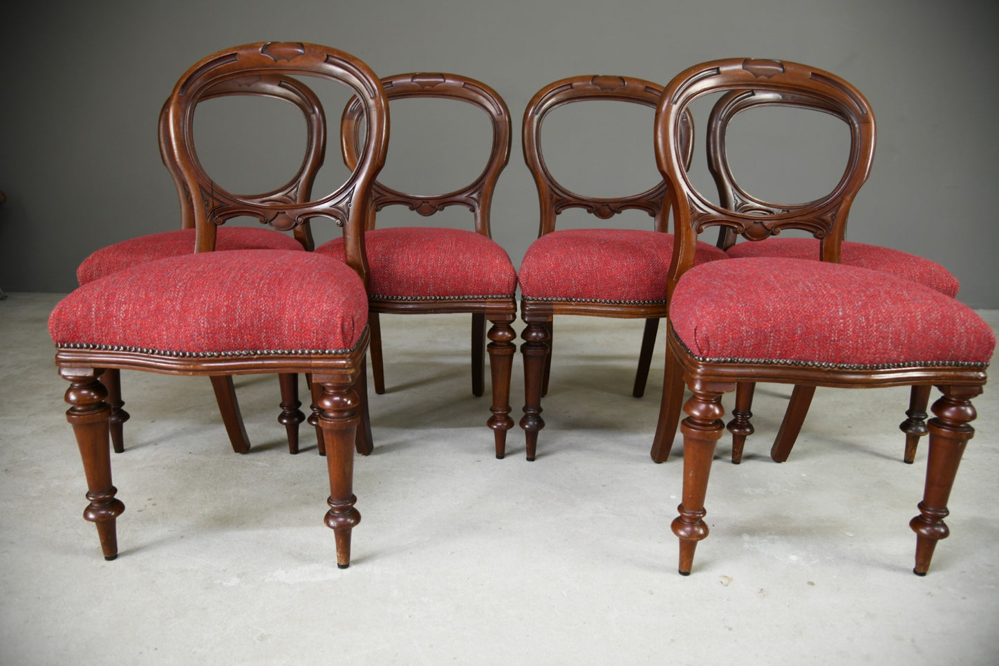 6 Victorian Mahogany Dining Chairs