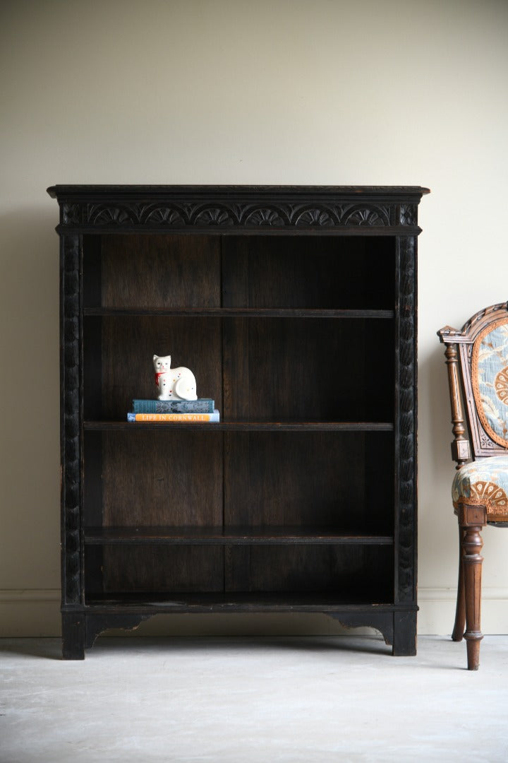 Victorian Dark Oak Bookcase