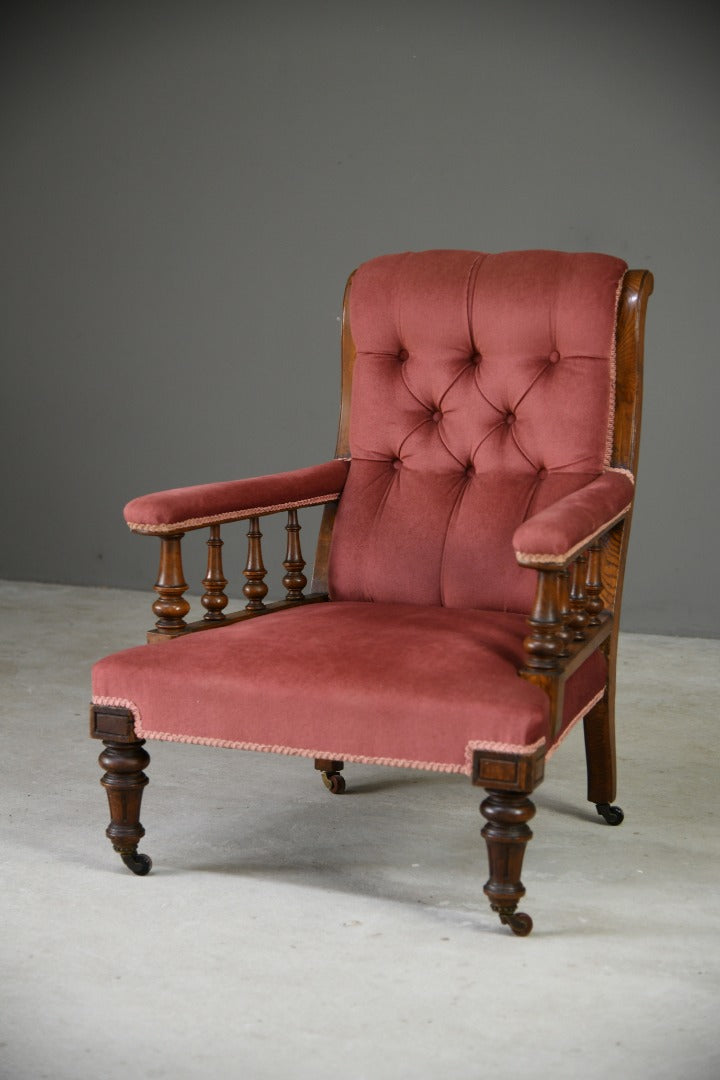 Antique Victorian Library Chair