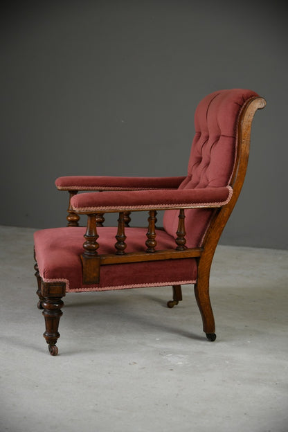 Antique Victorian Library Chair