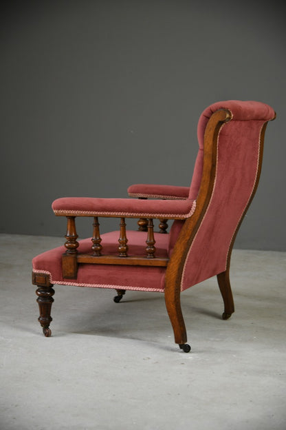 Antique Victorian Library Chair