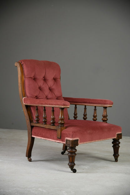 Antique Victorian Library Chair