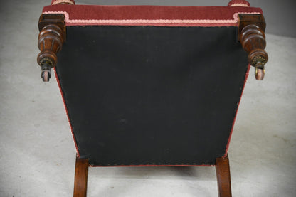 Antique Victorian Library Chair