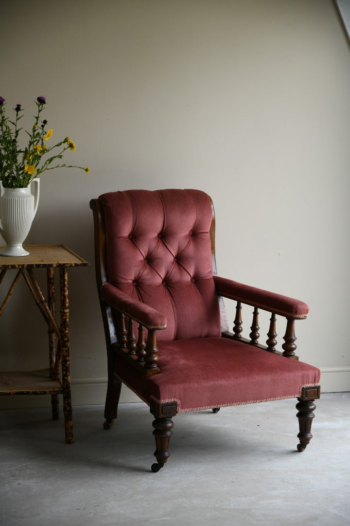 Antique Victorian Library Chair