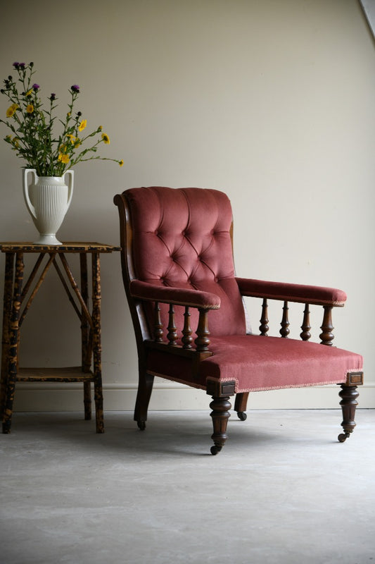 Antique Victorian Library Chair