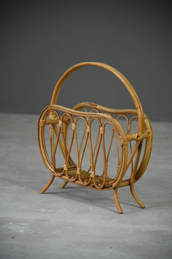 Retro Cane Magazine Rack