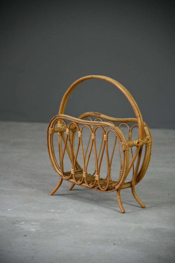 Retro Cane Magazine Rack