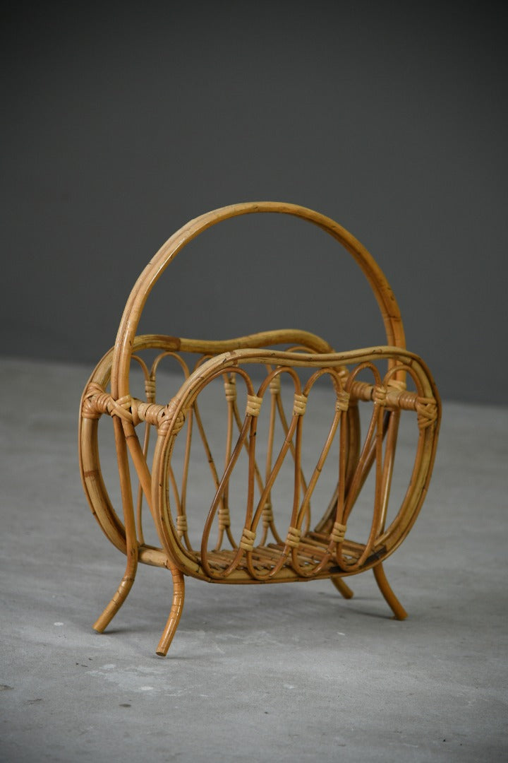 Retro Cane Magazine Rack