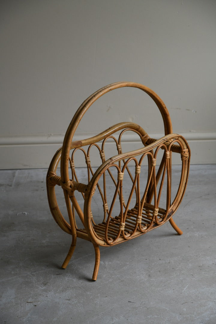 Retro Cane Magazine Rack