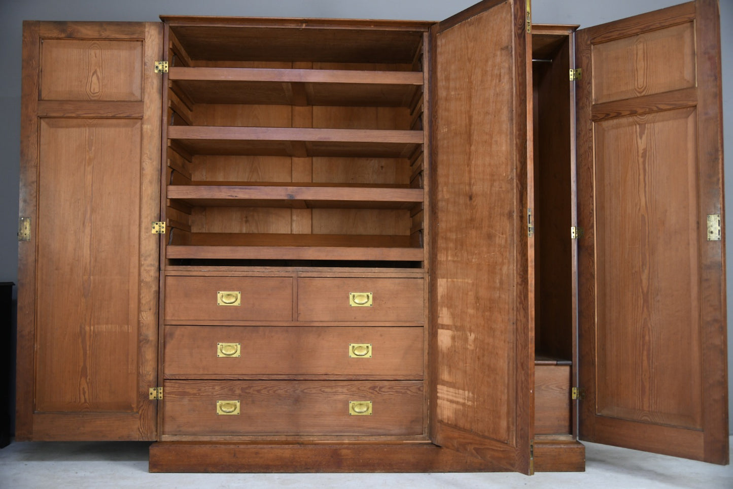 Arts & Crafts Pitch Pine Wardrobe