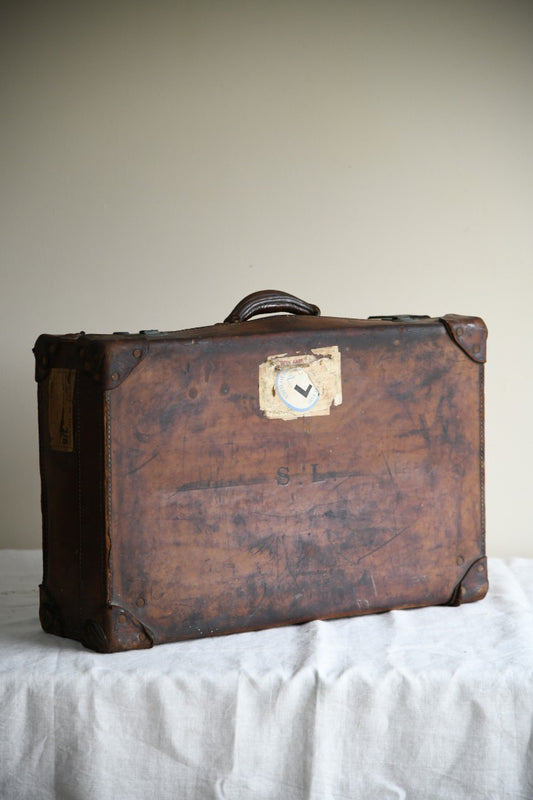 Antique Leather Suitcase