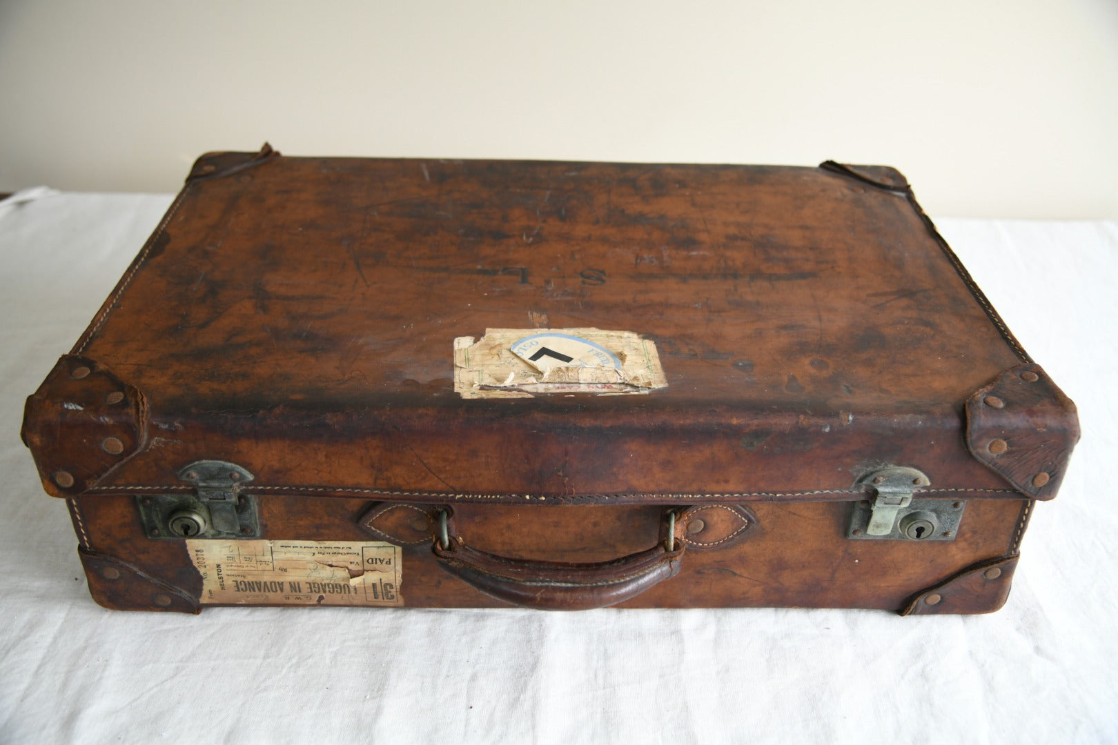 Antique Leather Suitcase