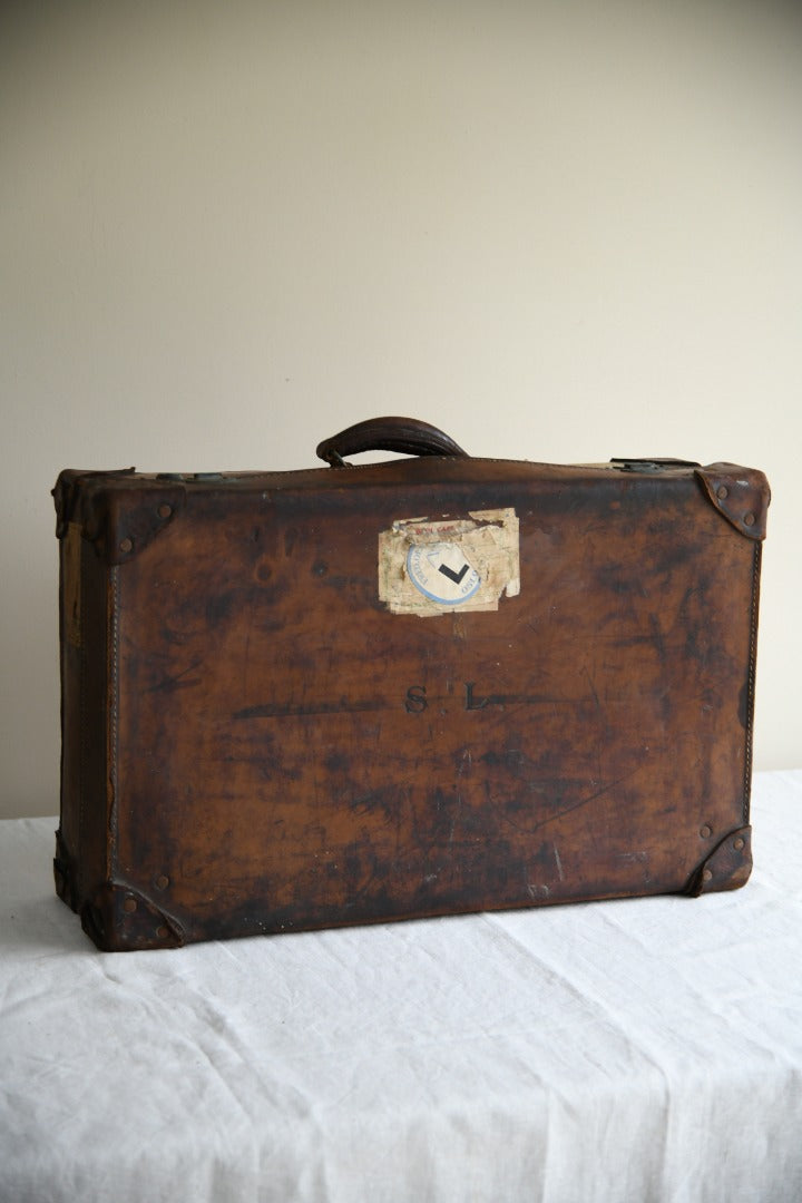 Antique Leather Suitcase