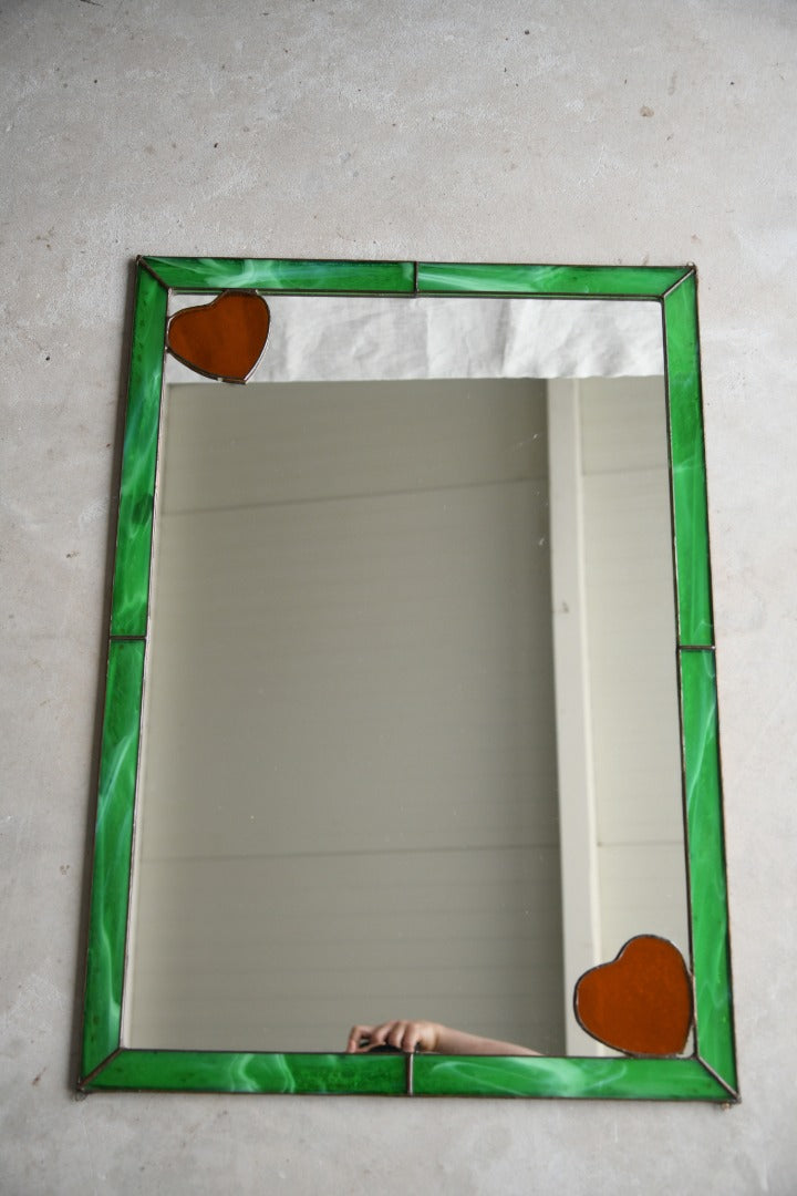 Vintage Slag Glass Mirror