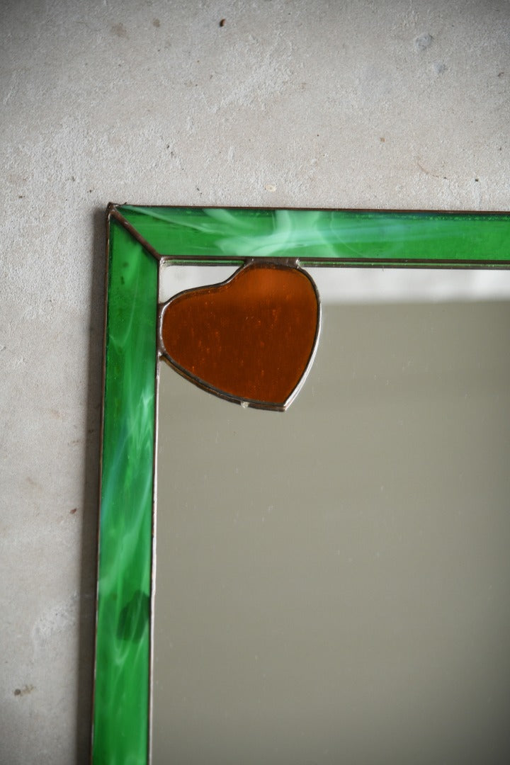 Vintage Slag Glass Mirror