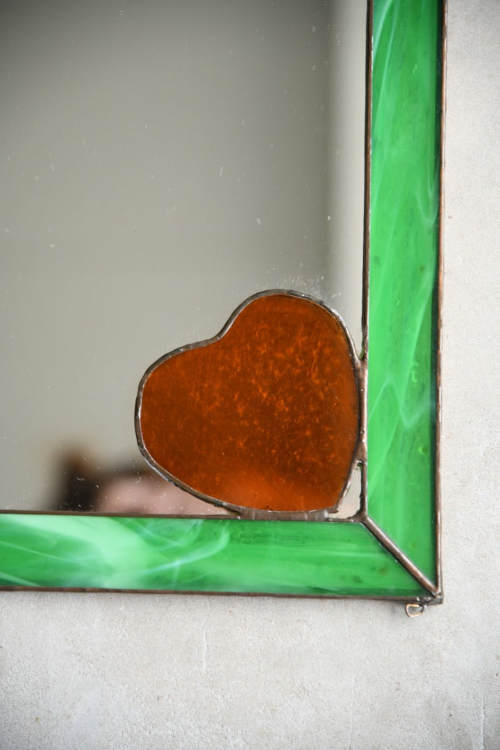 Vintage Slag Glass Mirror