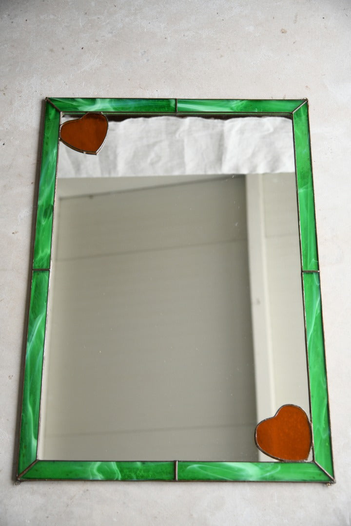 Vintage Slag Glass Mirror