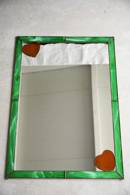 Vintage Slag Glass Mirror