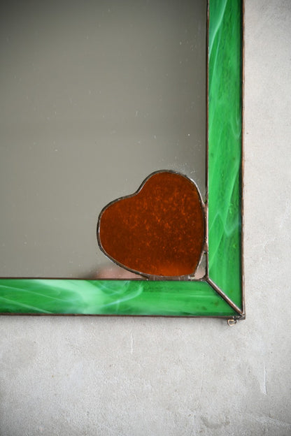 Vintage Slag Glass Mirror