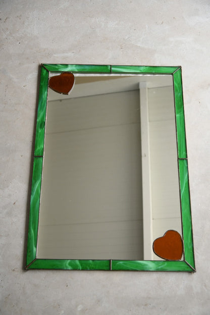 Vintage Slag Glass Mirror