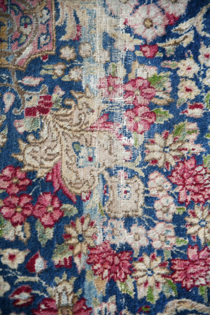 Large Well Worn Persian Keshan Rug