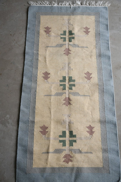 Vintage Scandi Wool Flat Weave Rug