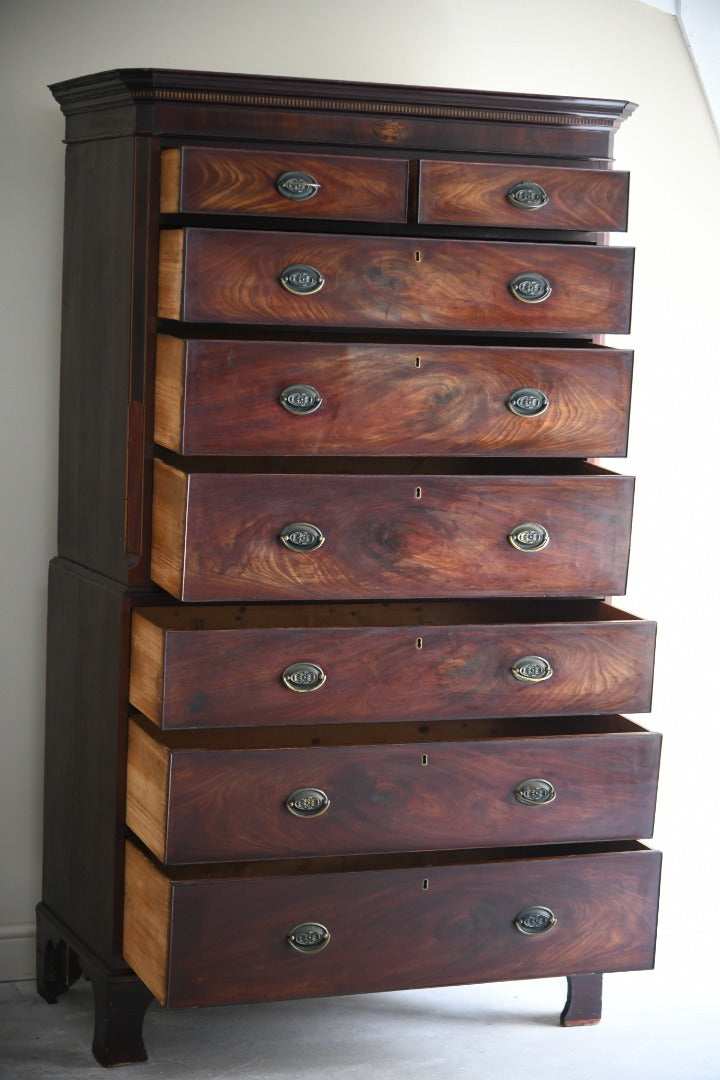 Georgian Mahogany Chest on Chest