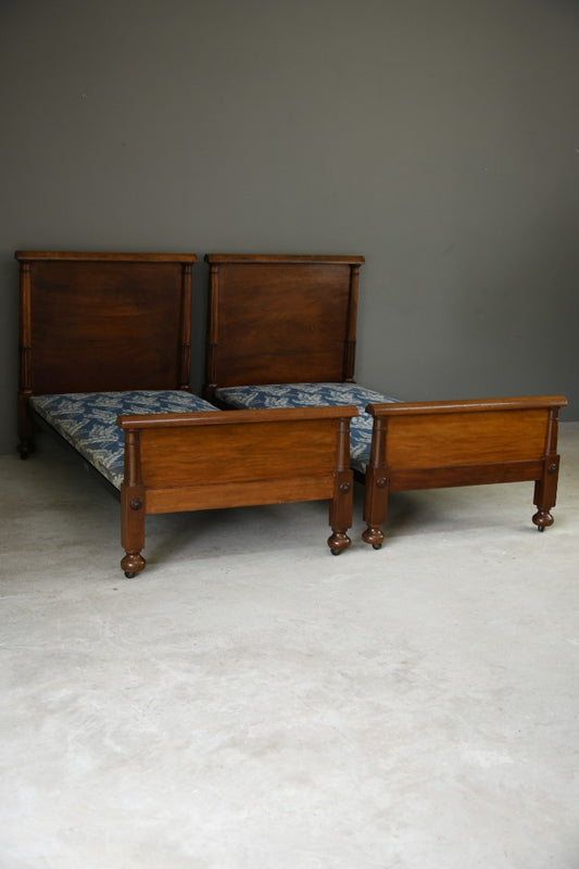 Pair Antique Mahogany 3ft Single Beds