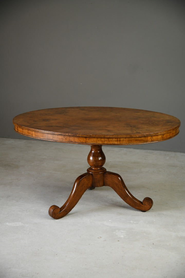 Victorian Walnut Tilt Top Table