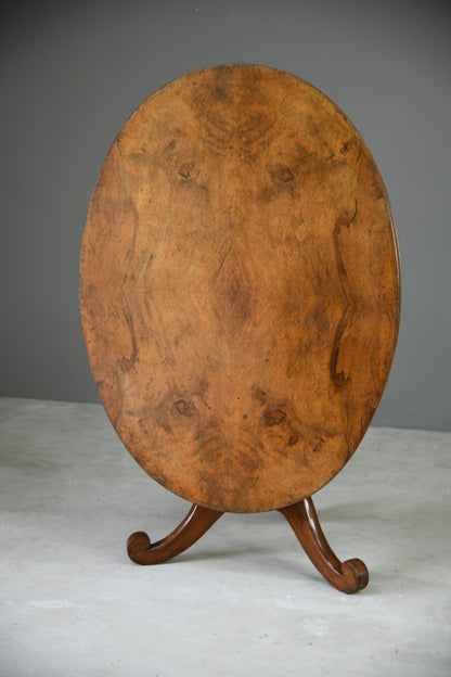 Victorian Walnut Tilt Top Table