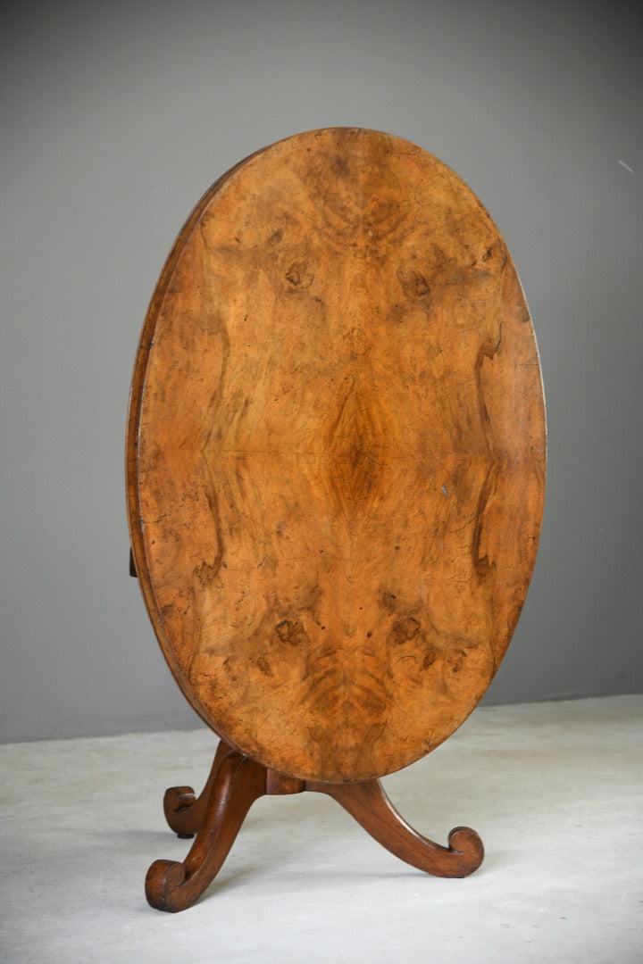 Victorian Walnut Tilt Top Table