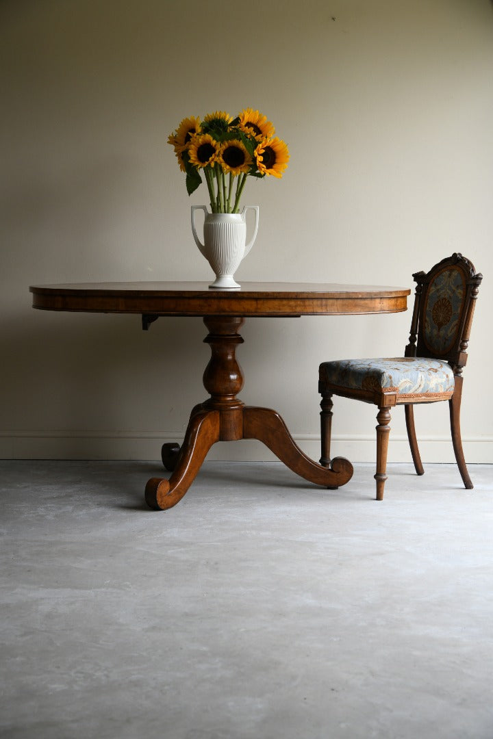 Victorian Walnut Tilt Top Table