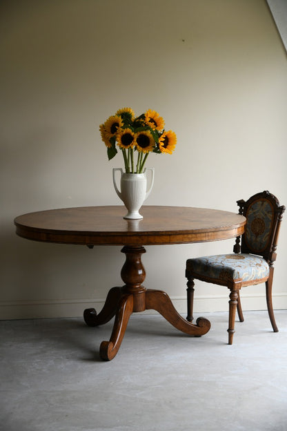 Victorian Walnut Tilt Top Table