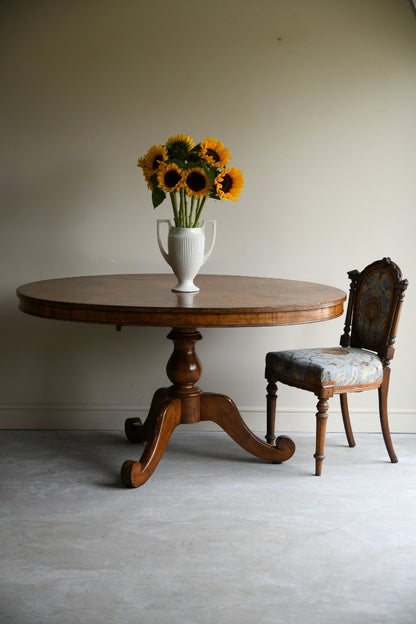 Victorian Walnut Tilt Top Table