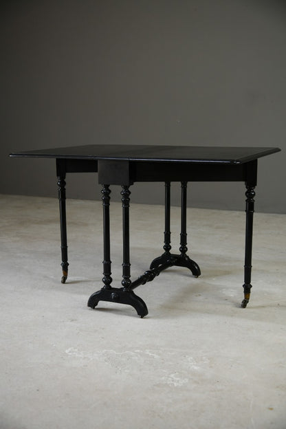 Ebonised Victorian Drop Leaf Table