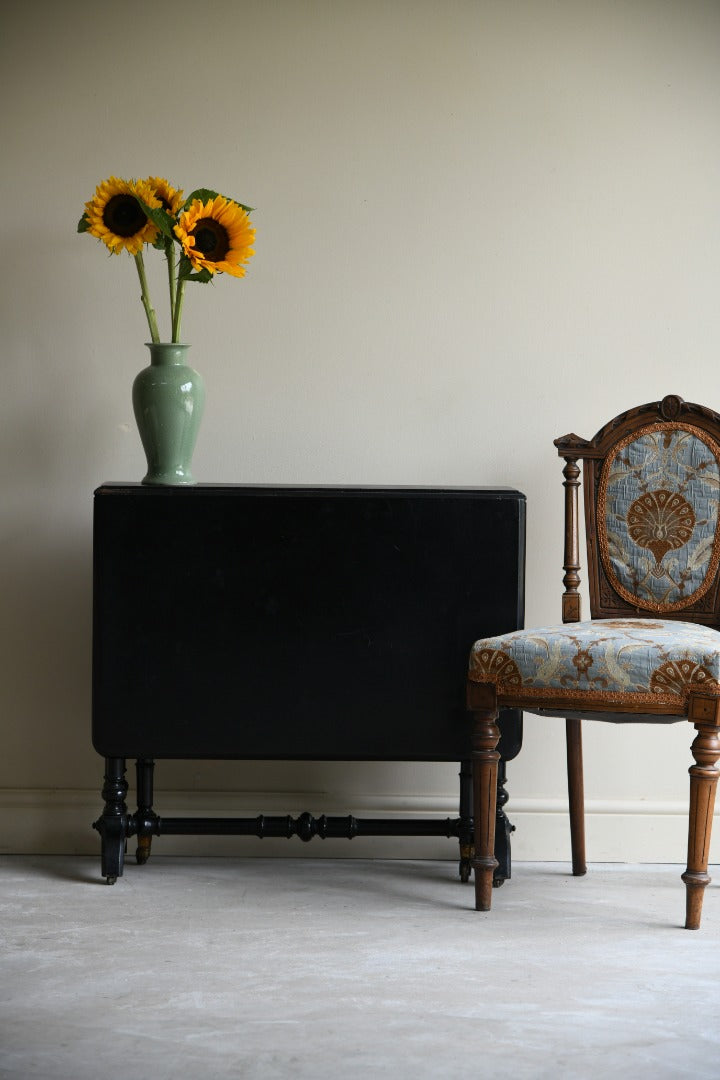 Ebonised Victorian Drop Leaf Table