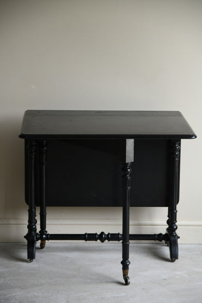 Ebonised Victorian Drop Leaf Table