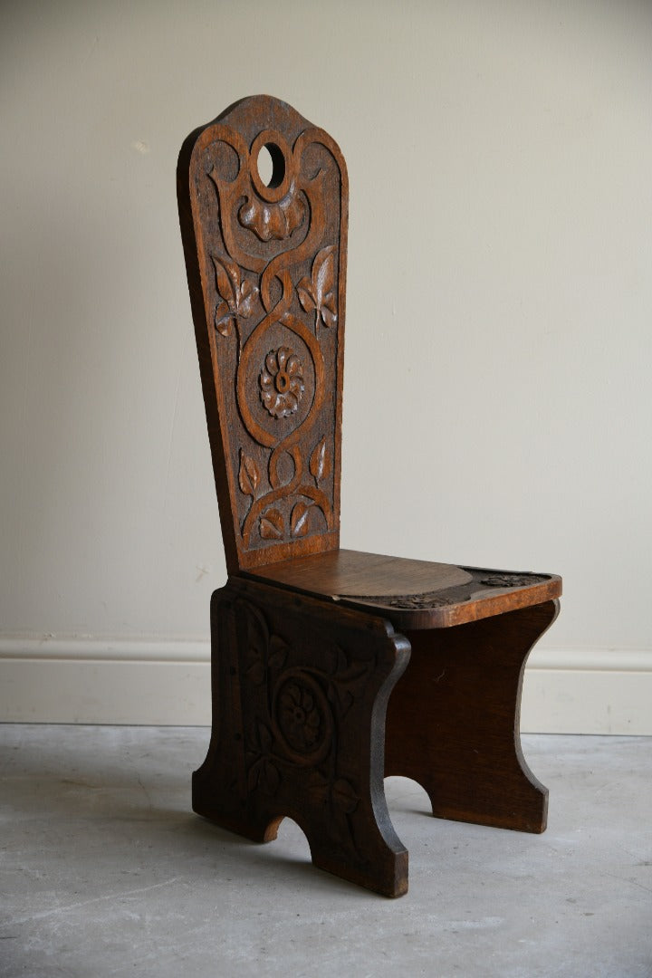 Carved Oak Occasional Chair