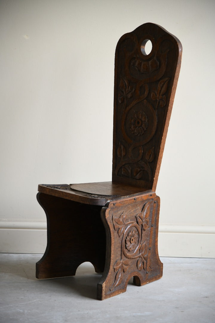 Carved Oak Occasional Chair