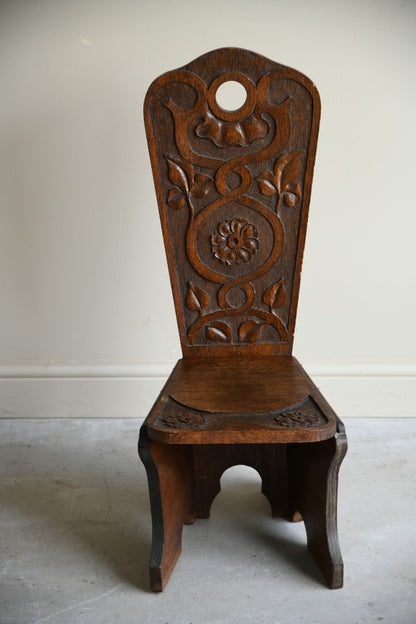 Carved Oak Occasional Chair