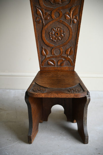Carved Oak Occasional Chair