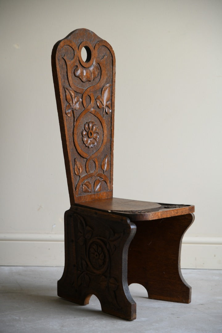 Carved Oak Occasional Chair