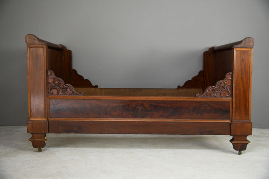 French Mahogany Lit En Bateau Bed