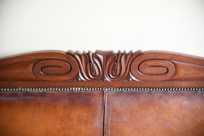 Antique Brown Leather Sofa