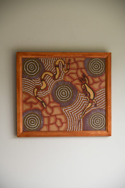 Australian Aboriginal School Acrylic On Canvas