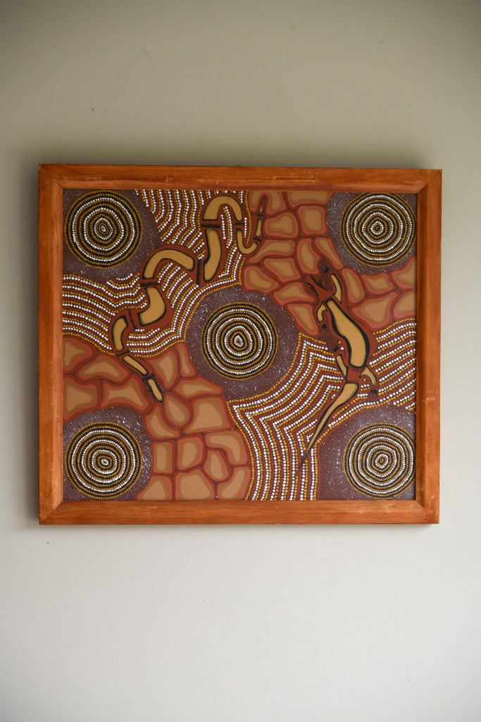 Australian Aboriginal School Acrylic On Canvas