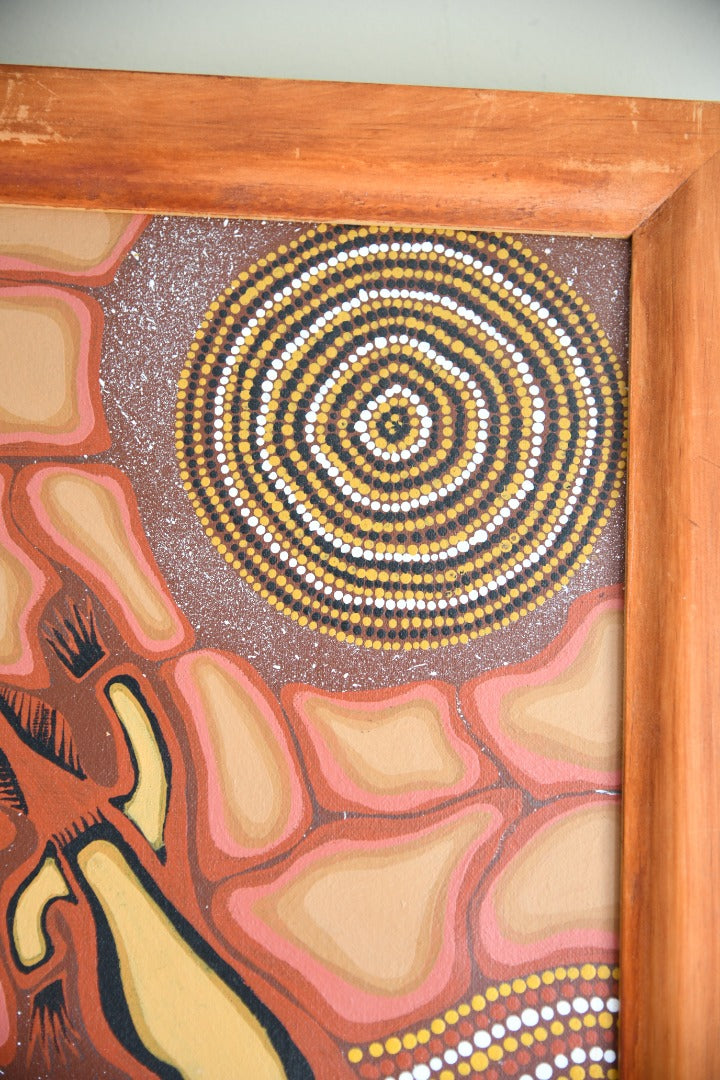 Australian Aboriginal School Acrylic On Canvas