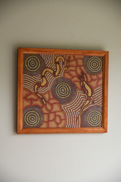 Australian Aboriginal School Acrylic On Canvas